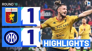 GENOAINTER 11  HIGHLIGHTS  Inter pegged back by heroic Genoa  Serie A 202324 [upl. by Assirec]