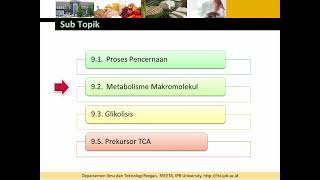 Kuliah Biokimia Pangan Topik Metabolisme Makromolekul dan Glikolisis [upl. by Jacklin]