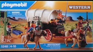 Playmobil Westernkutsche Planwagen mit Überfall 5248 [upl. by Chapman]