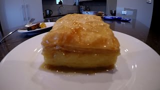 How to make Galaktoboureko Greek Custard Pastry [upl. by Munsey]