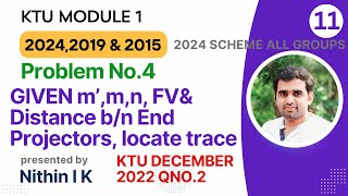 Problem No 4  Distance between end projectors  KTU Engineering Graphics 20242019 amp 2015 Scheme [upl. by Haldis]