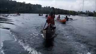 Krokodiljakt i Nazareth Nono Lagoon Solomon Islands [upl. by Jacquelynn]