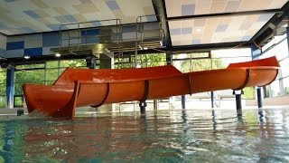 Heljensbad Heiligenhaus  Wasserrutsche im Hallenbad [upl. by Oir]