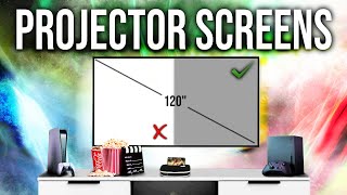 5 Best Projector Screens  Dont get a projector until you watch this [upl. by Llejk209]