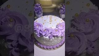 Easy Cake ideas💡1m nozzle only✨😊 two colours cake🤍💜 cake viralvideo shorts cakebirthdaycake [upl. by Wandis]