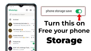 Your whatsapp is taking lots of phone storage  Save your phone storage now [upl. by Akinorev]