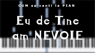 Eu de Tine am nevoie mare TUTORIAL PIAN nivel incepatori  partitura [upl. by Gilford]