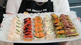 CANAPÉS VARIADOS para Navidad y fiestas [upl. by Lise]