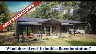 Cost to Build a Barndominium  1845 Barndominiums [upl. by Odilia]