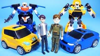 Tobot car toys transformers robot cars Hello Carbot and Deltatron 또봇 [upl. by Catherin]