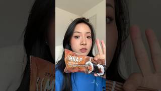 Trader Joe’s kimbap😋 traderjoes unboxing mukbang foodie koreanfood [upl. by Dal]