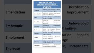 Synonyms of Important Words English Vocabulary Advance English for IELTS Exam and Daily Use [upl. by Ayoras853]