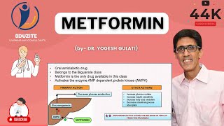 METFORMIN  Pharmacology [upl. by Nwahsauq546]