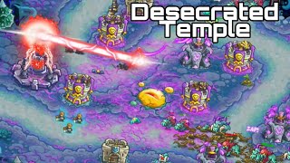 Kingdom Rush Alliance 13  DESECRATED TEMPLE  Veteran 3 Stars NLL [upl. by Myo550]