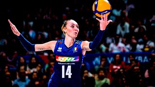 Young and Talented Elena Pietrini  Amazing Spikes and Blocks  VNL 2022 HD [upl. by Emmanuel]