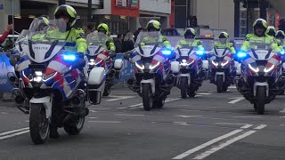 Marathon Rotterdam 2023 Traditionele begeleiding van de laatste loper door politie en ambulance [upl. by Seditsira]