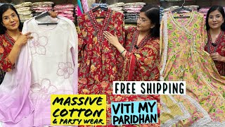 Viti My Paridhan Brings You Massive Range of Cotton 1 2 amp 3 Piece Suits Anarkalis amp Party Wear [upl. by Einuj]