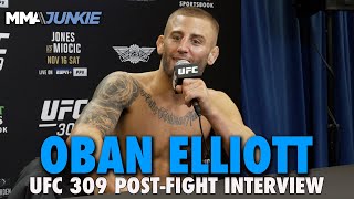 Oban Elliott Shocked at Judges Scorecards Prior to KO An Absolute Travesty  UFC 309 [upl. by Clerc]