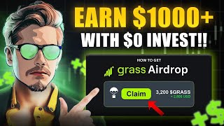 GRASS  EARN 1000 AND MORE WITH 0 INVEST  AIRDROP ALERT [upl. by Amekahs]