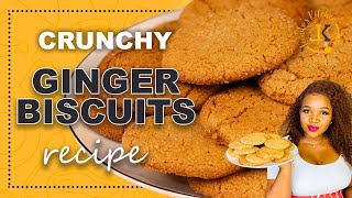 Ginger Biscuits  How to bake Ginger Biscuits  Crunchy Ginger Biscuits Recipe  Vlogmas Episode 3 [upl. by Eldred141]