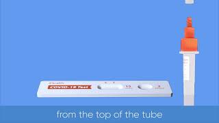 How to use iHealth COVID19 Antigen Rapid Test Kit Step 4  Drip sample to the test card [upl. by Loveridge]