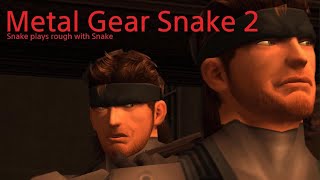 MGS2 Snake interrupts Snake speech that Snake was watching then Snake points gun at Snake [upl. by Anayad]