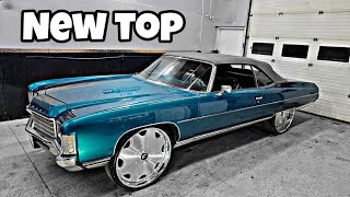 The 1971 Chevy Impala convertible gets a new canvas top [upl. by Legge399]