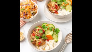 Peanut chicken rice bowls recipe [upl. by Adnohs]