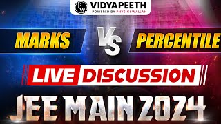 JEE Main 2024  Marks Vs Percentile Discussion 🔥 [upl. by Renrut]