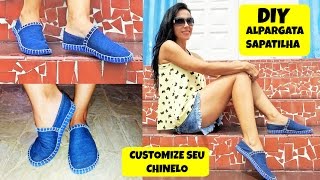 Sapatilha  alpargata com chinelo  como fazer [upl. by Rehtae]