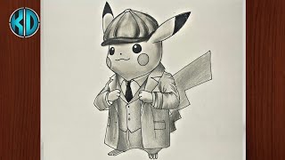 How to draw rich Pikachu ni [upl. by Garold]