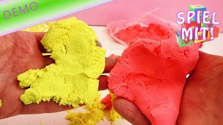 Craze Magic Sand  Spielsand zum Kneten in den Farben Rot und Gelb [upl. by Alleacim]