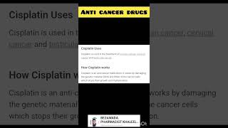 cisplatin injection anticancer pharmacist [upl. by Mcculloch]