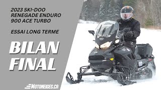 2023 SkiDoo Renegade Enduro 900 ACE Turbo  Bilan final essai long terme [upl. by Repooc]