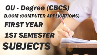 OU DegreeBCom Computer Applications1st year1st sem subjectsas per CBCS Syllabusin Telugu [upl. by Yelekalb]