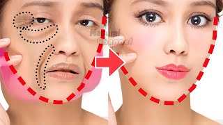 FULL FACE LIFTING EXERCISES For Jowl Laugh Lines Eye Bags Double Chin Slim Face Neck Wrinkles [upl. by Lanita]