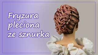 Pleciona fryzura ze sznurka Dobieraniec [upl. by Atteroc42]