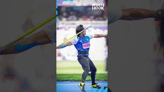 Olympics 2024 Neeraj Chopra enters Javelin Throw final at Paris 2024 with massive throw shorts [upl. by Rebmyt]