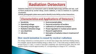 Nuclear Radiation Detectors [upl. by Guibert49]