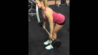 Womens Bent Over Barbell Rows [upl. by Nywg]