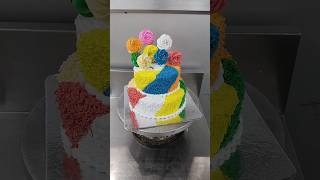 🌈Rainbow cake decorating ideas 🌈cakemastertrending ytshorts youtubeshorts [upl. by Pickard]