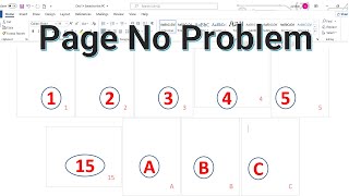 Page Numbering Problem In Ms Word Or Desired Page Numbering [upl. by Solram]