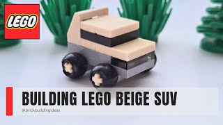 LEGO Bej SUV Araç Yapımı  How to Build LEGO Beige SUV Step by Step [upl. by Halet]