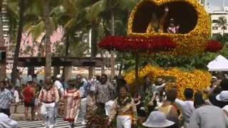 ALOHA FESTIVALS PARADE WAIKIKI BEACH HAWAII [upl. by Conias]