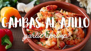 Gambas al Ajillo Recipe Garlic Shrimp [upl. by Ellerey660]