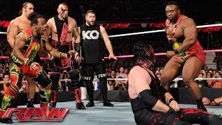 Demon Kane vs Seth Rollins  Lumberjack Match Raw October 12 2015 [upl. by Eirol92]