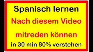 Spanisch lernen  100 Wörter und Sätze für Anfänger [upl. by Katsuyama]