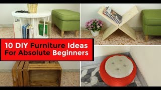 10 DIY Furniture Ideas For Absolute Beginners [upl. by Aihsiyt96]