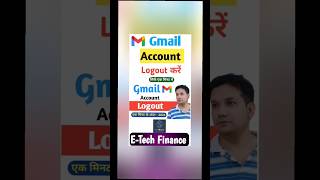 how to logout gmail id from phone  gmail id ko logout kaise kare [upl. by Jorge]