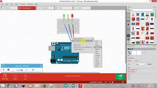 TrafficLight Circuit diagram in Fritzing [upl. by Arlynne]